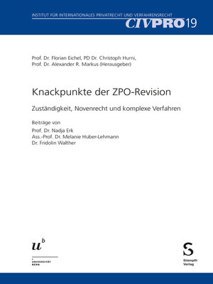 cover image of Knackpunkte der ZPO-Revision